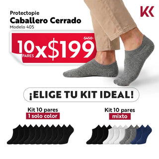 10 PARES DE PROTECTOPIE CABALLEROS CERRADO SPORT MOD 405