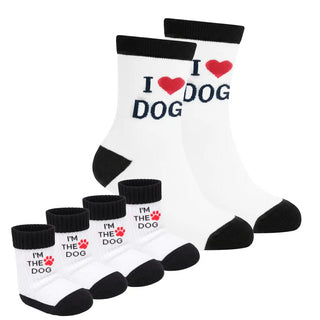 CALCETINES PARA MASCOTA I LOVE DOG