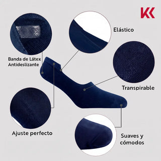 6 PARES DE PROTECTOPIE CABALLERO ABIERTO INVISIBLE MOD 406