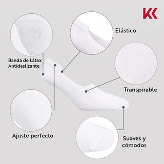 6 PARES DE PROTECTOPIE CABALLERO ABIERTO INVISIBLE MOD 406