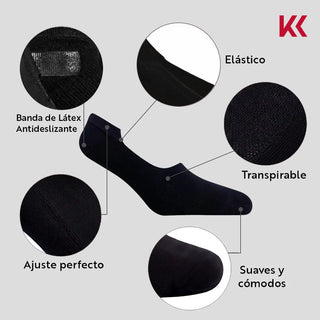 6 PARES DE PROTECTOPIE CABALLERO ABIERTO INVISIBLE MOD 406